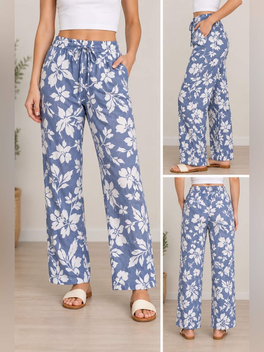 *Women's Linen blend pants medium NWT